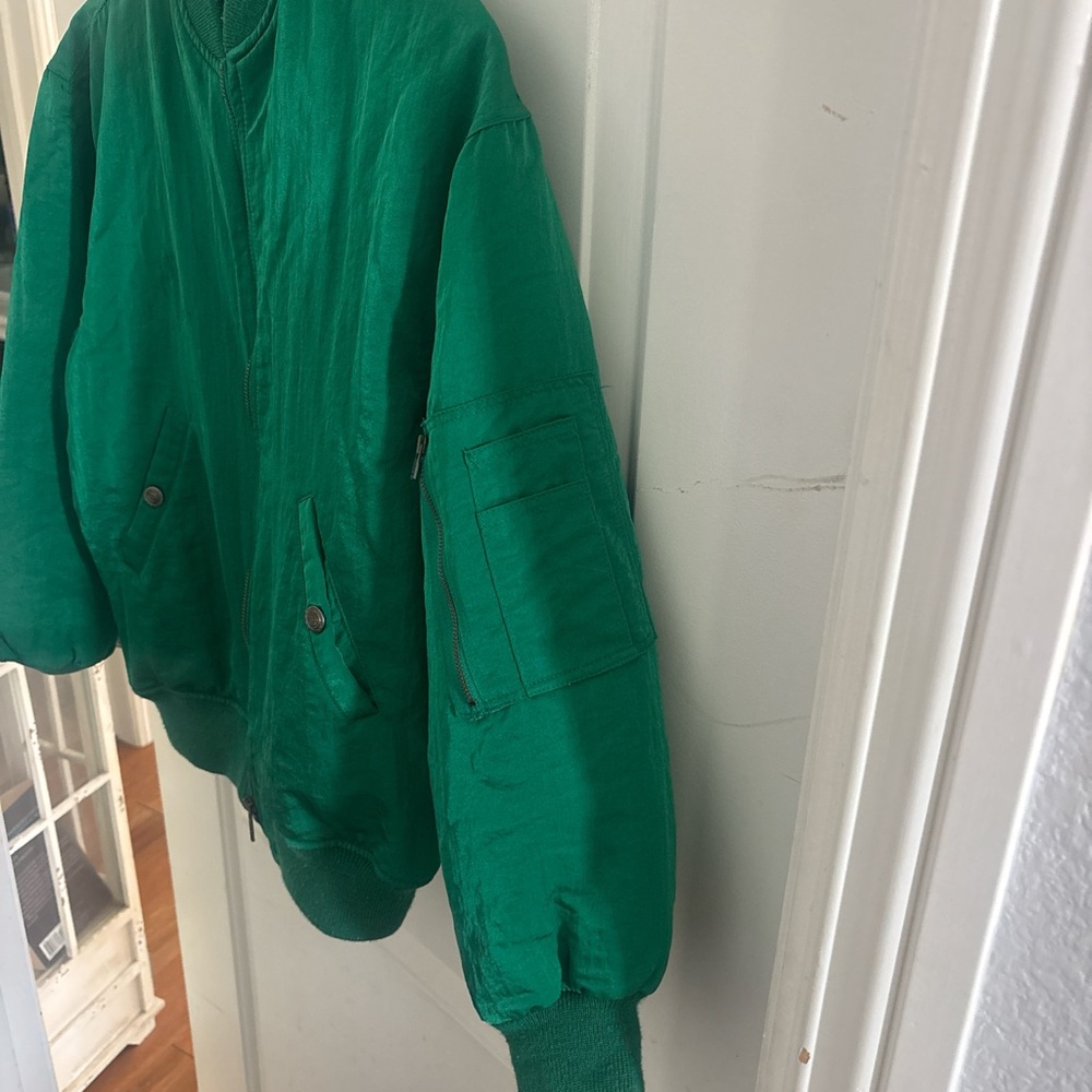 Green Bomber Jacket - image 3